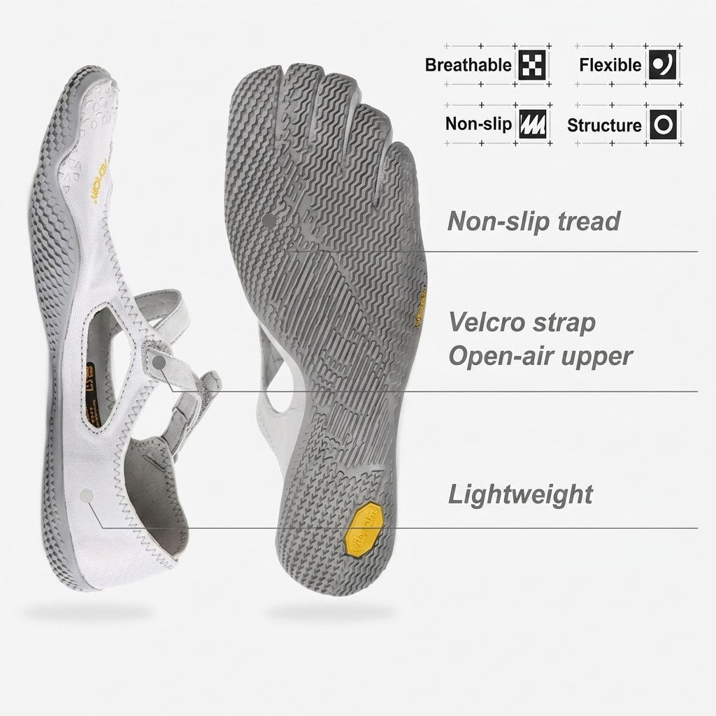 Classic FiveFingers Ballet Flats, Split-Toe Design, Breathable Barefoot Comfort